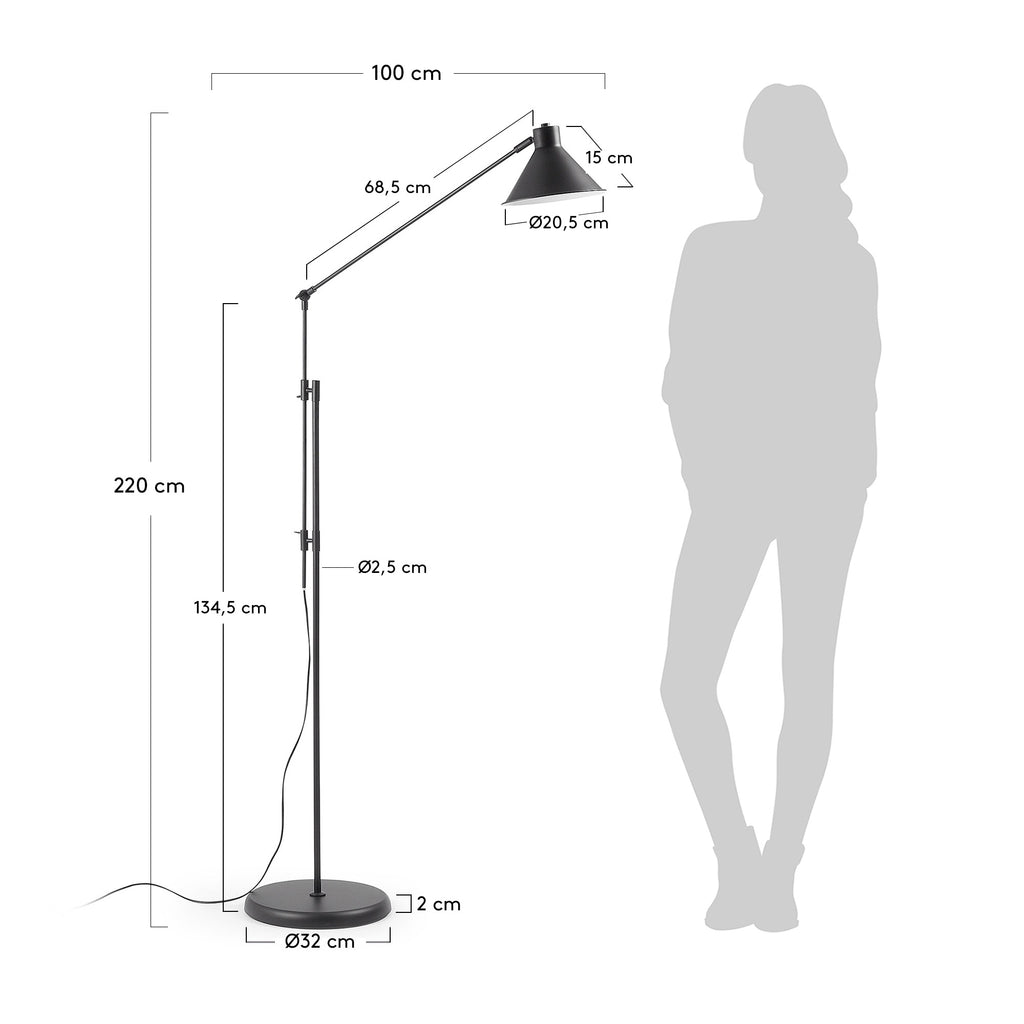 Dione steel floor lamp