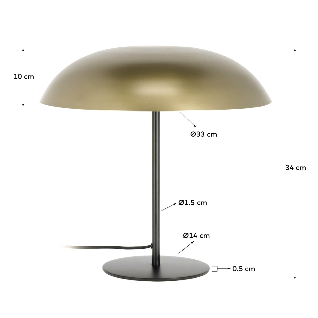Carlisa table lamp in metal