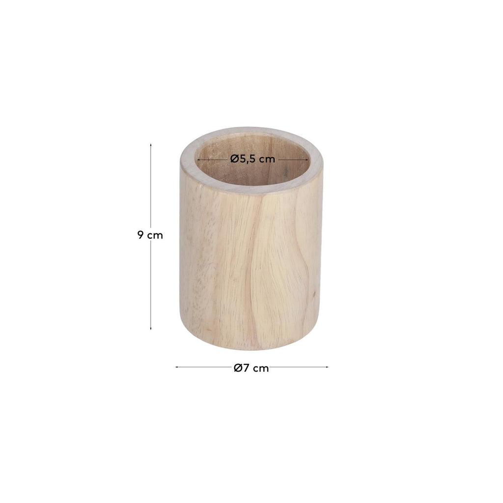 Dilcia solid rubber wood pencil holder