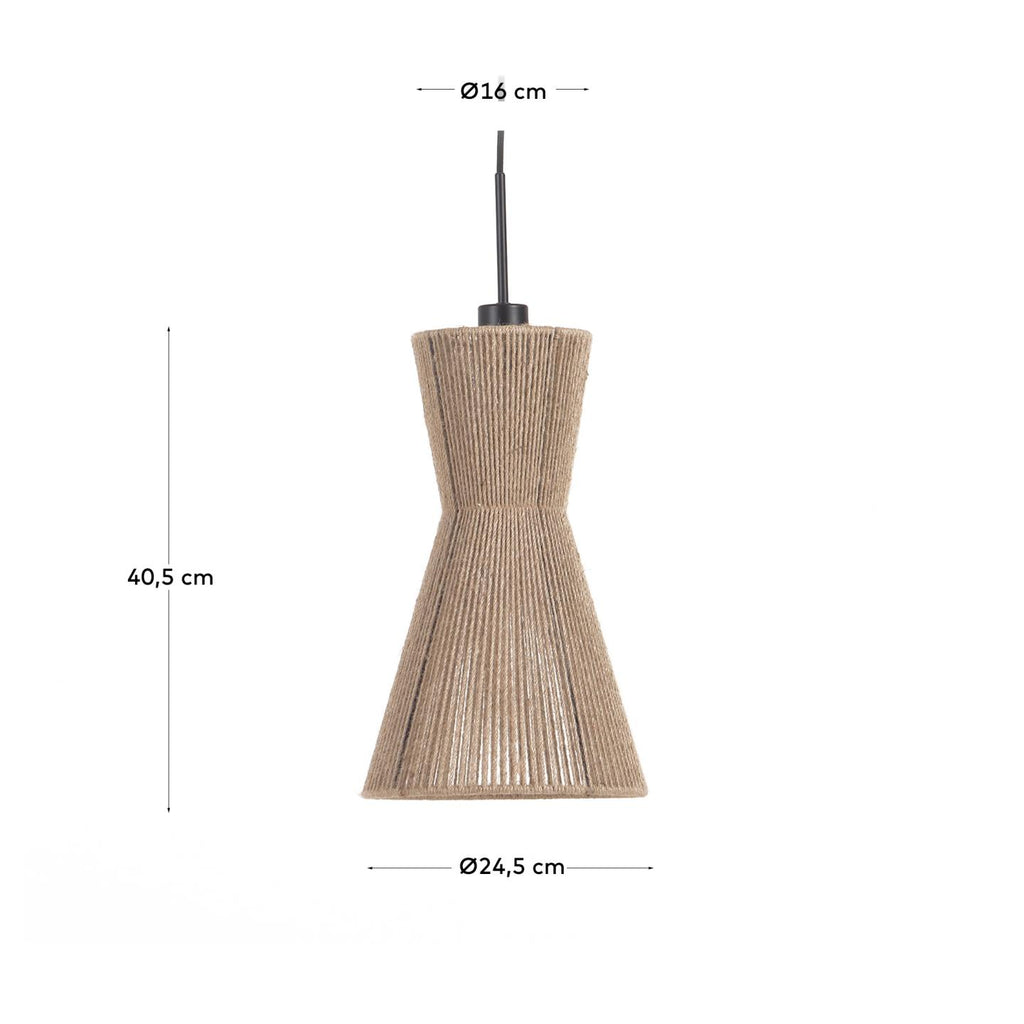 Crista jute light shade with natural finish Ø 24.5 cm