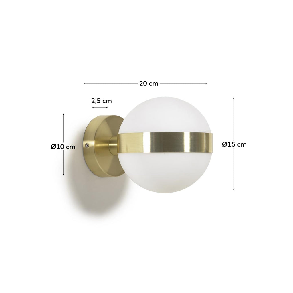 Anasol metal wall sconce with gold finish