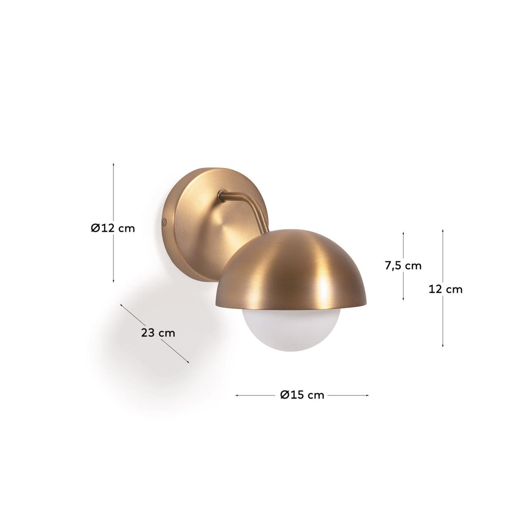 Lonela wall lamp in metal with brass finish