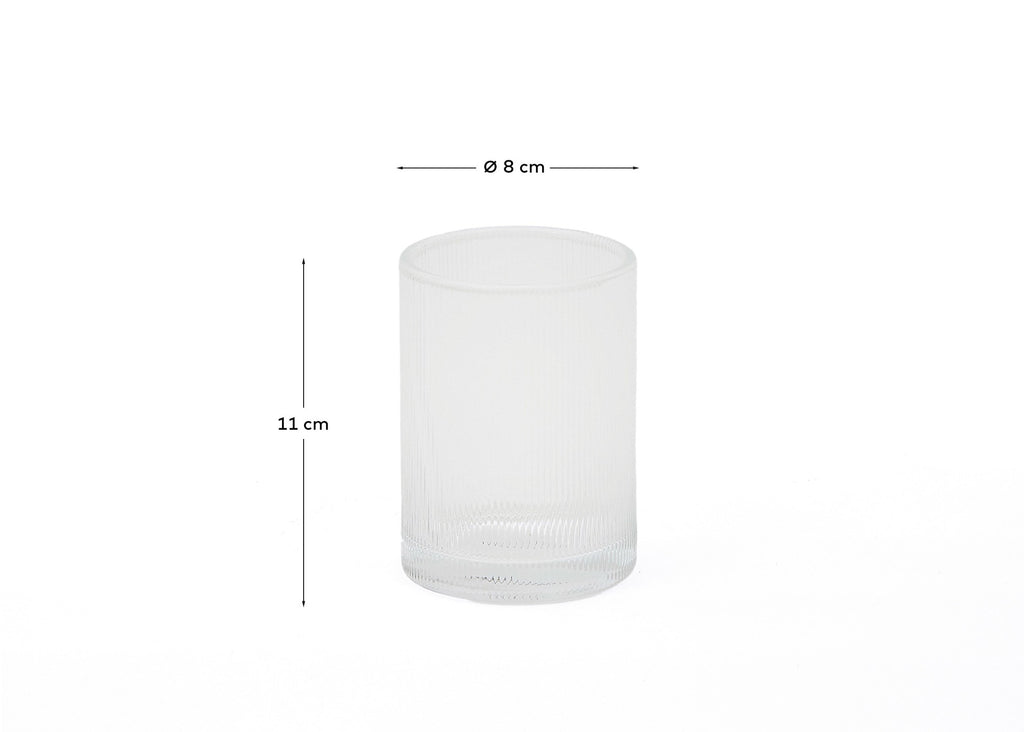 Arlem clear glass toothbrush holder