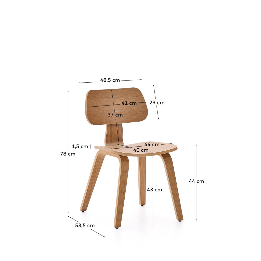 Gena chair in oak veneer