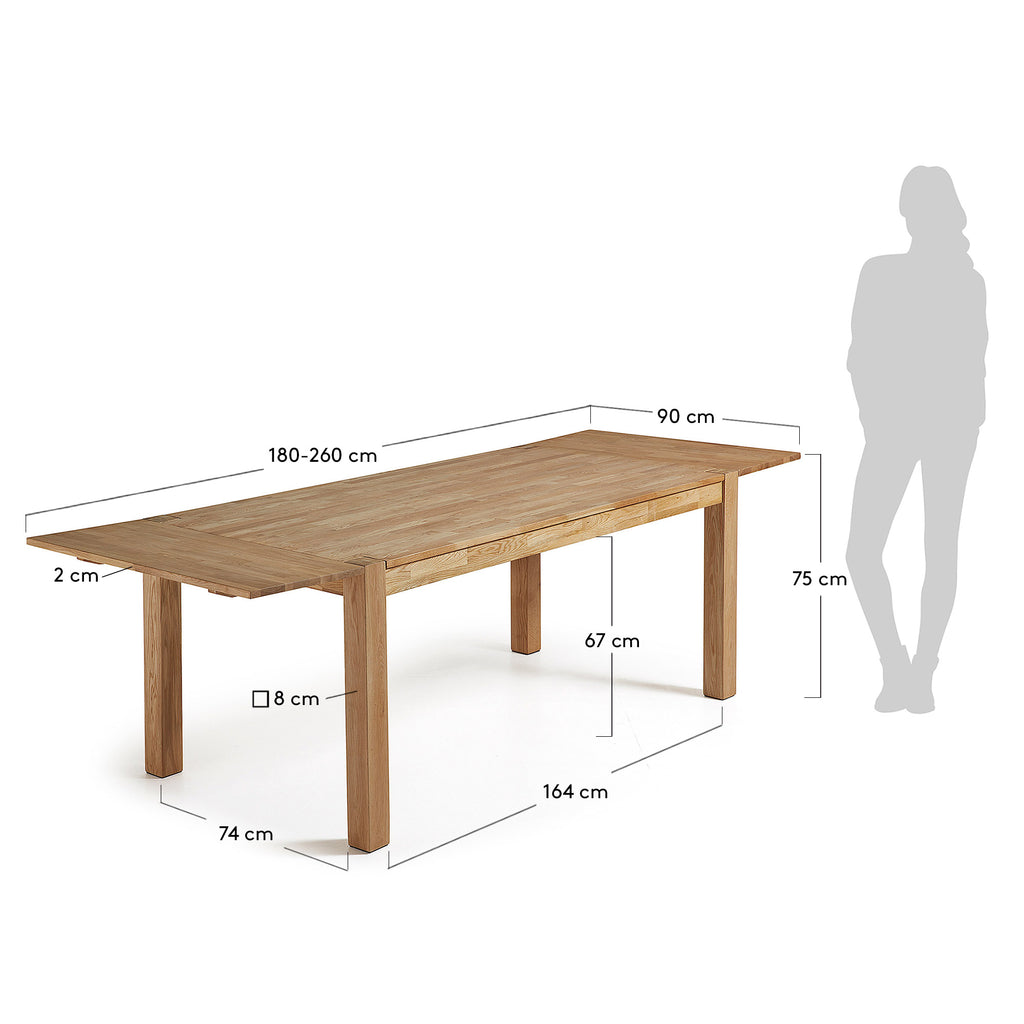 Isbel extendable table 180 (260) x 90 cm