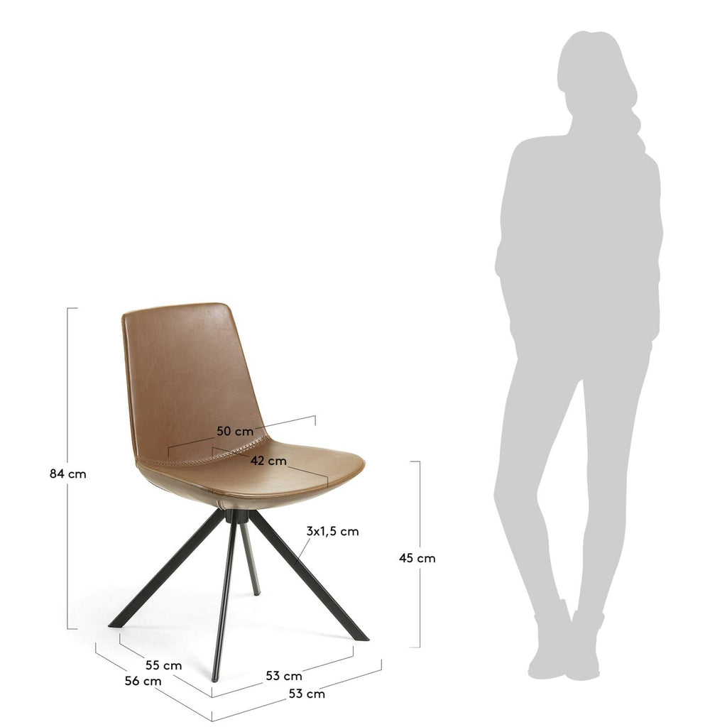 Zeva chair brown
