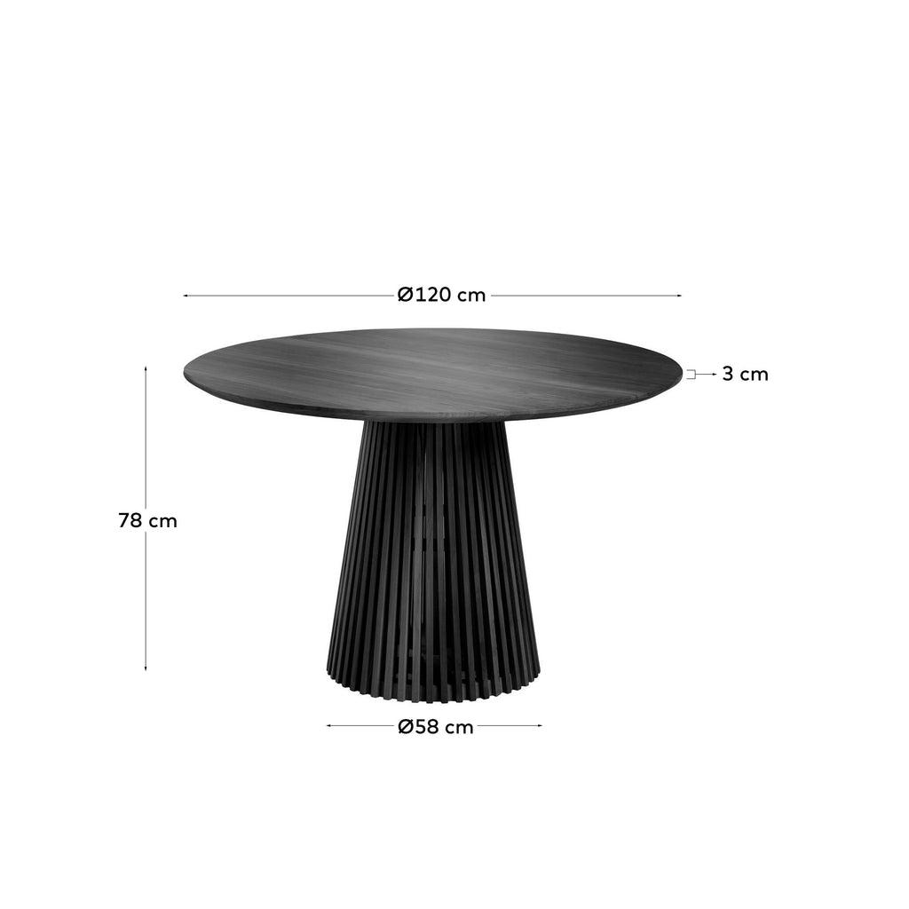 Jeanette Ø 120 cm black table