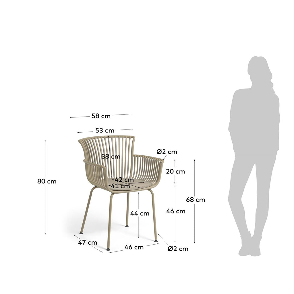Surpika outdoor chair in beige