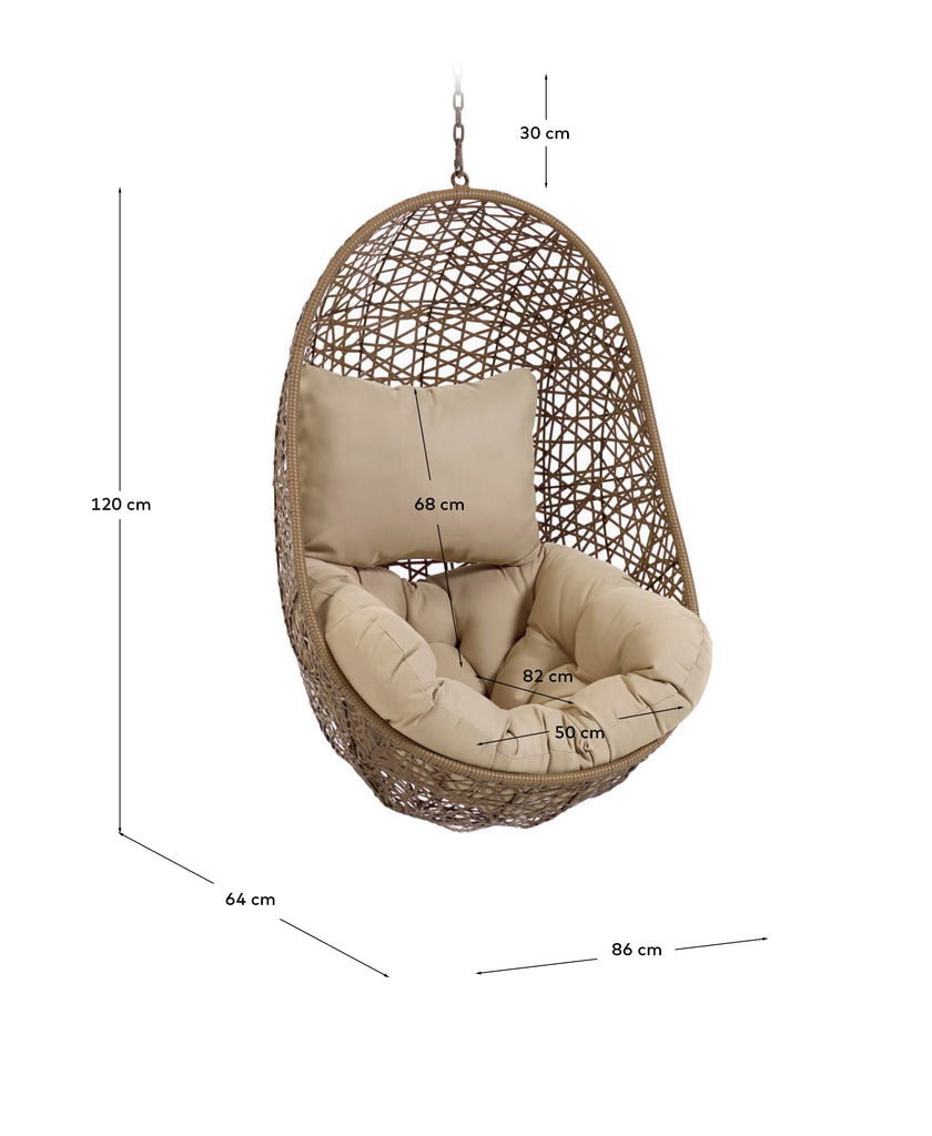 Florina brown hanging chair