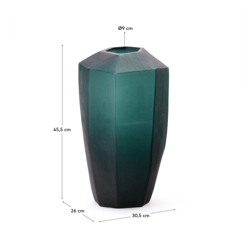 Geonix green glass vase 45,5cm