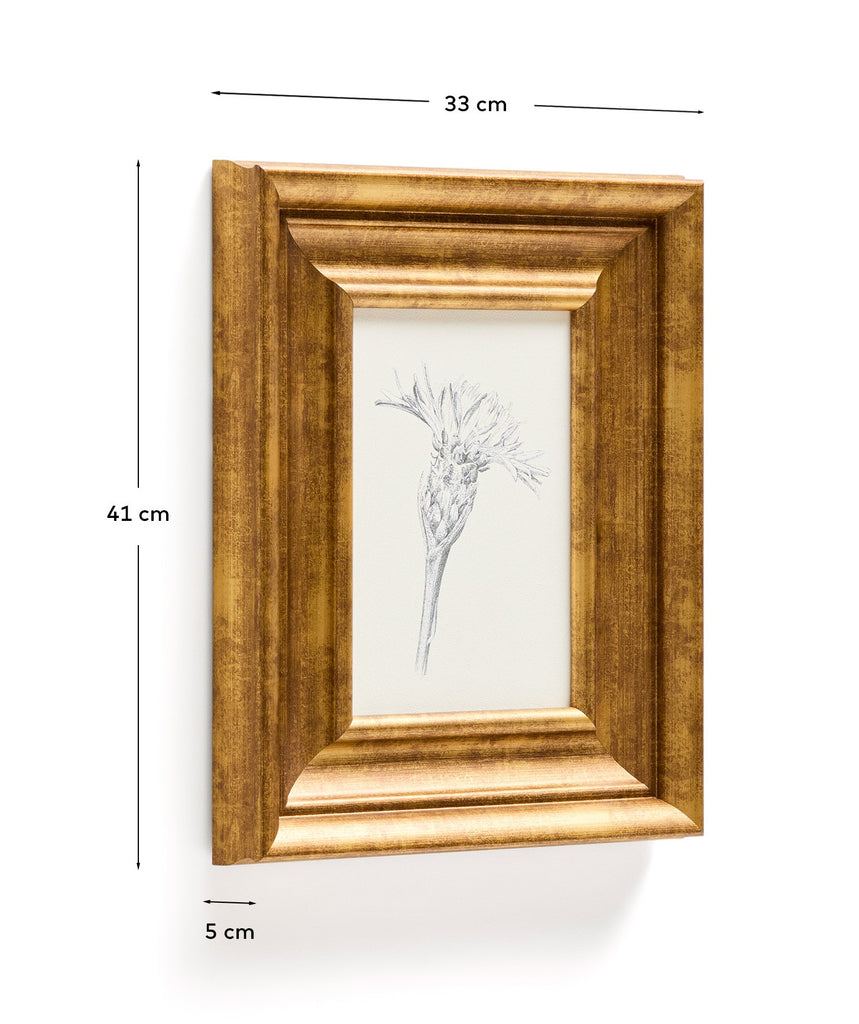 Yalira picture with botanical illustration 32.8 x 70cm