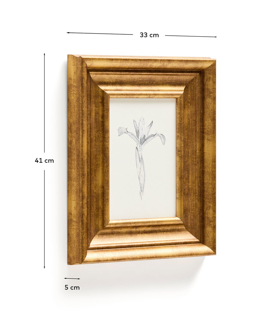Yalira picture with botanical illustration 32.8 x 70cm
