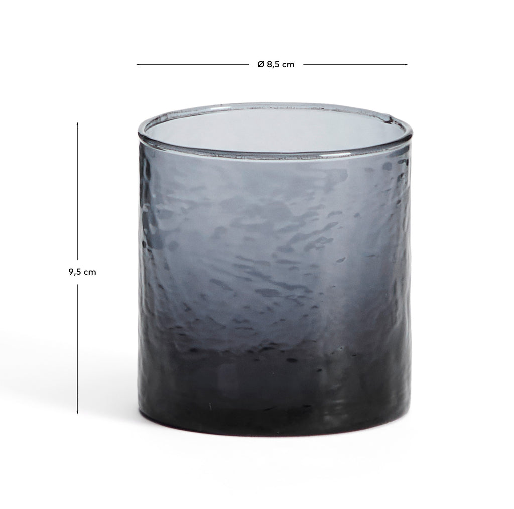 Obila cup made of blue recycled glass