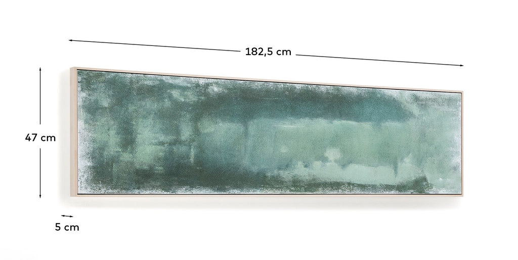 Selnar green abstract picture 182 x 47cm