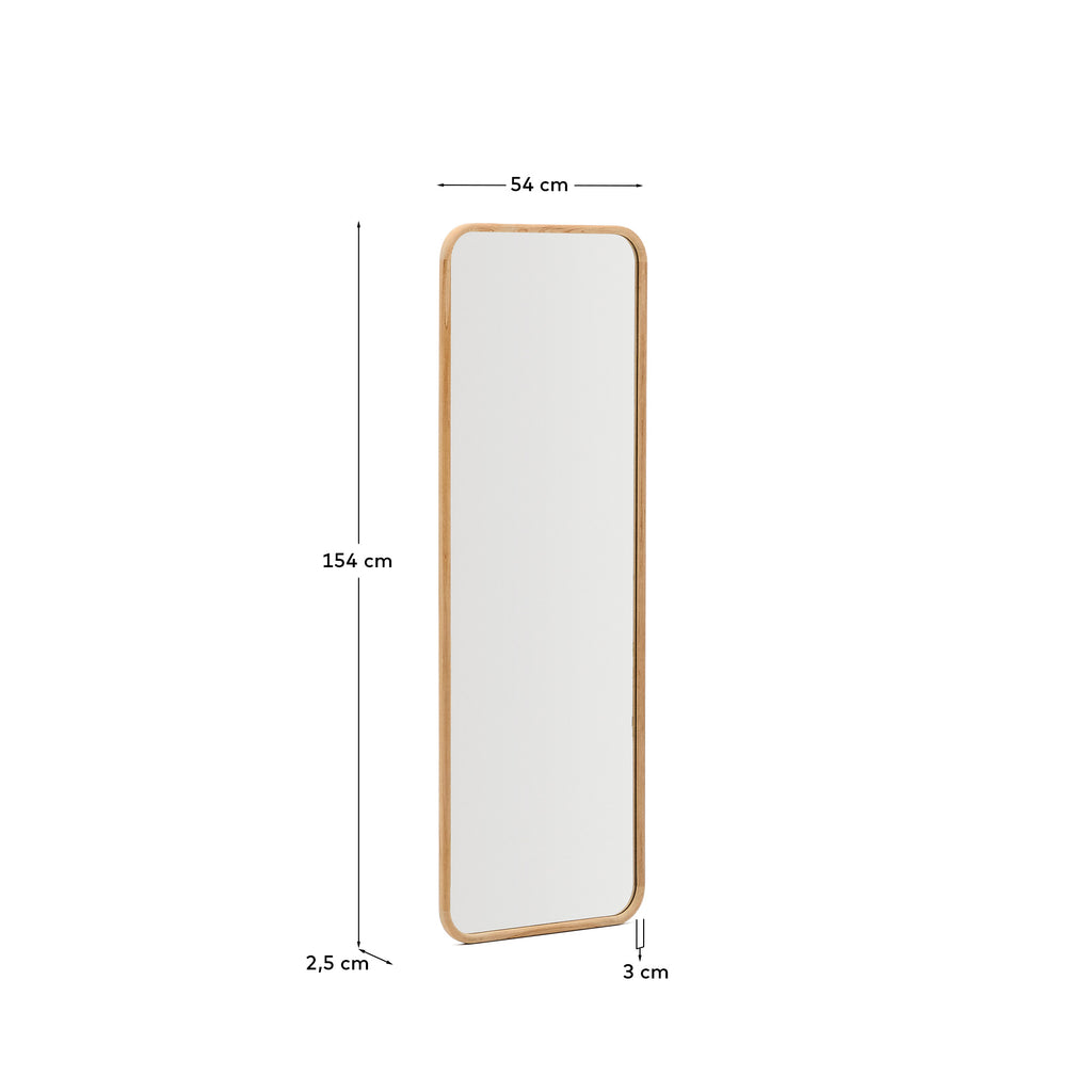 Milsa teak wood mirror 54 x 154cm FSC 100%