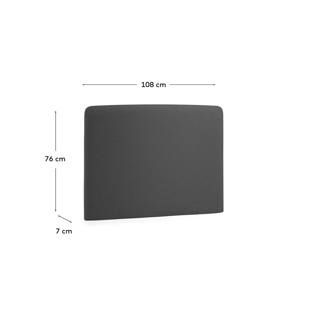Dyla headboard cover in black for 90 cm beds