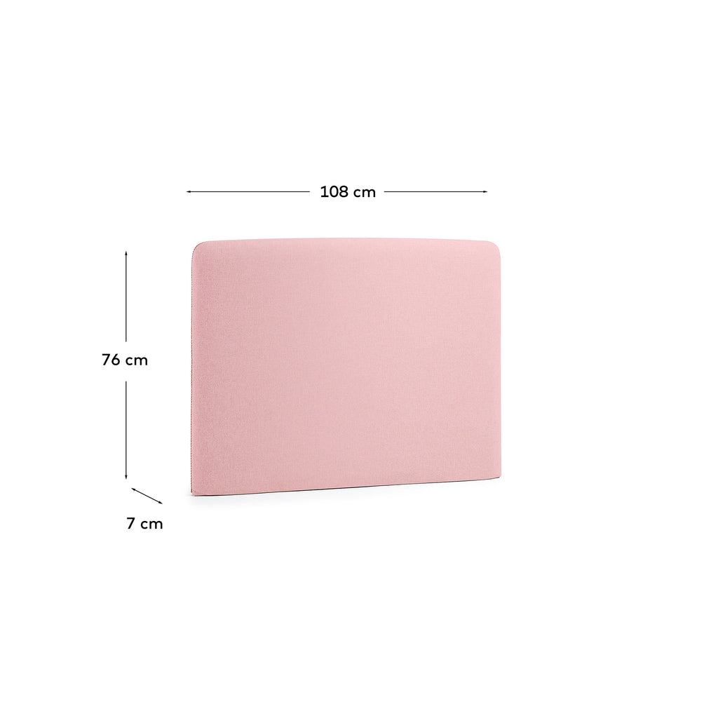Dyla headboard cover in pink for 90 cm beds