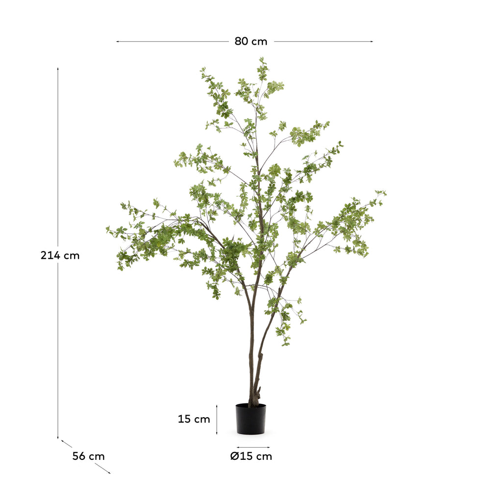 Enkianthus artificial tree with black pot 214 cm