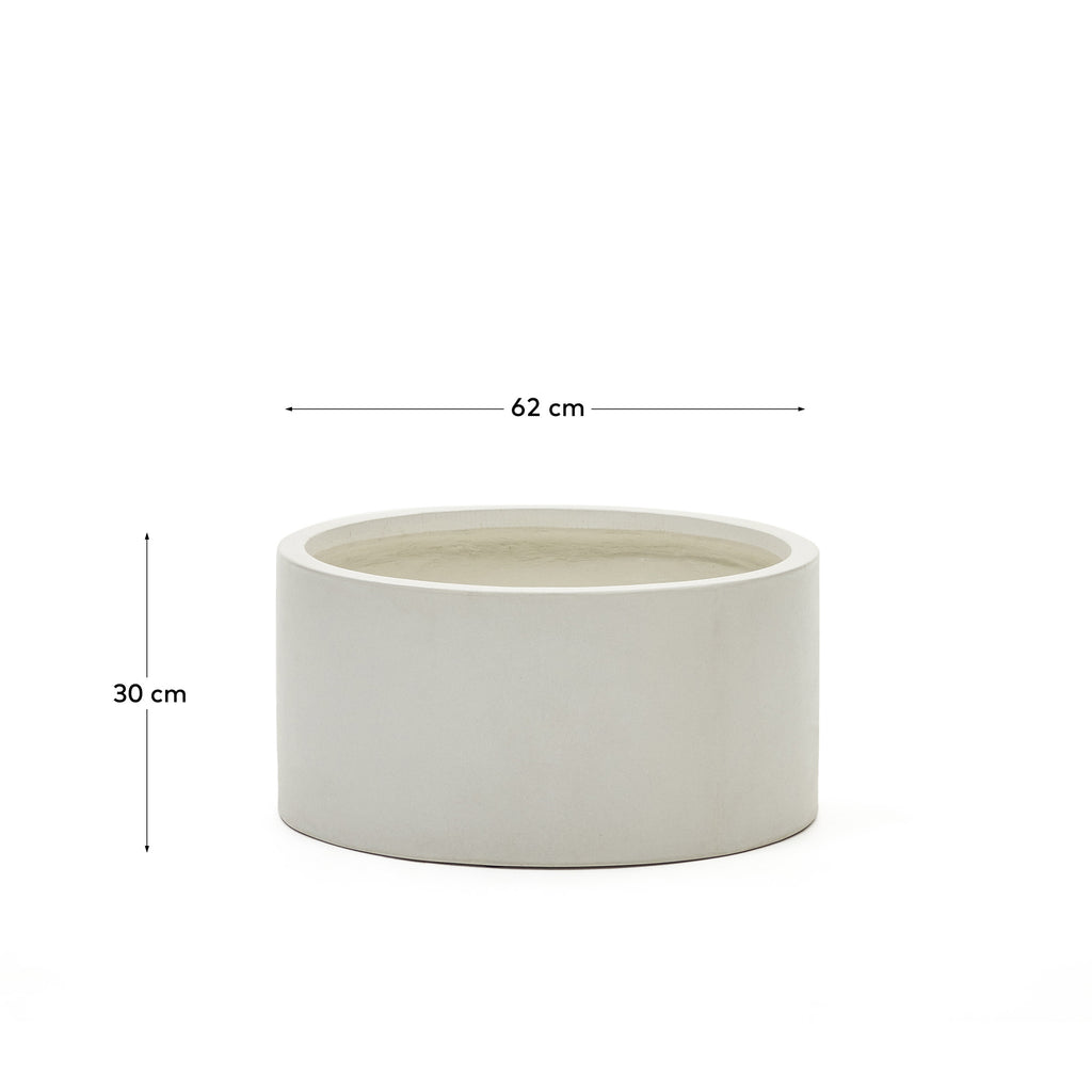 Aiguablava plant pot in white cement, Ø 62 cm