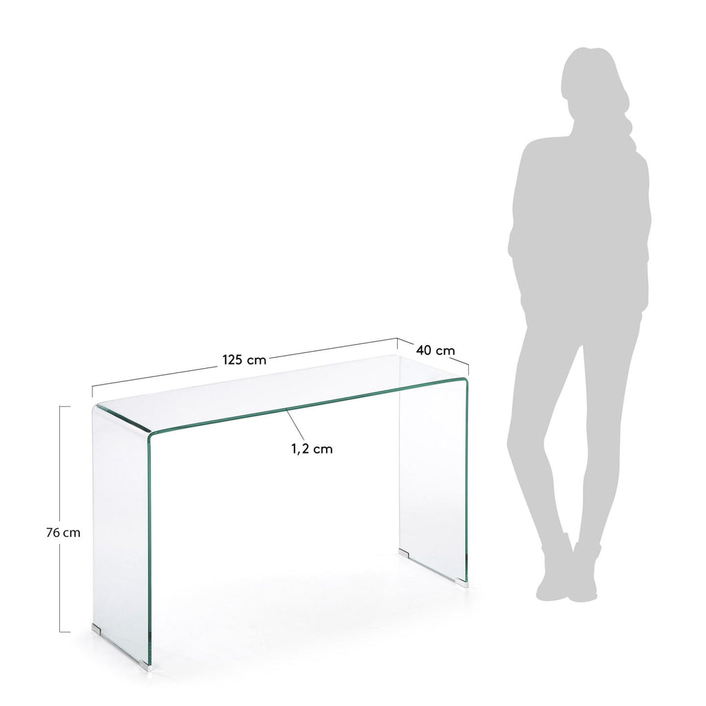 Burano glass console table 125 x 40 cm