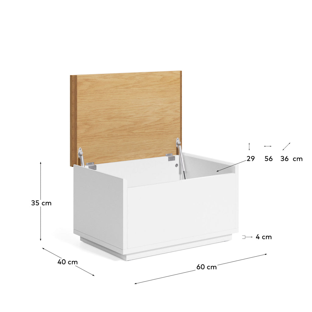 Abilen oak veneerc hest of drawers 60 x 40 cm FSC 100%