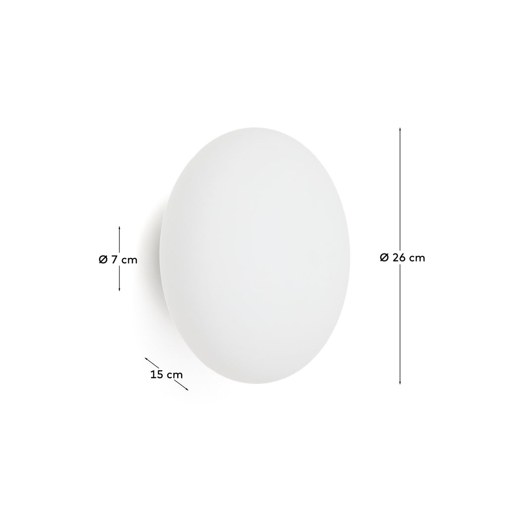 Bamila smoked glass and nickel wall lamp Ø25cm
