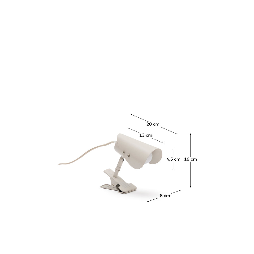 Jula small lamp with clamp in grey metal