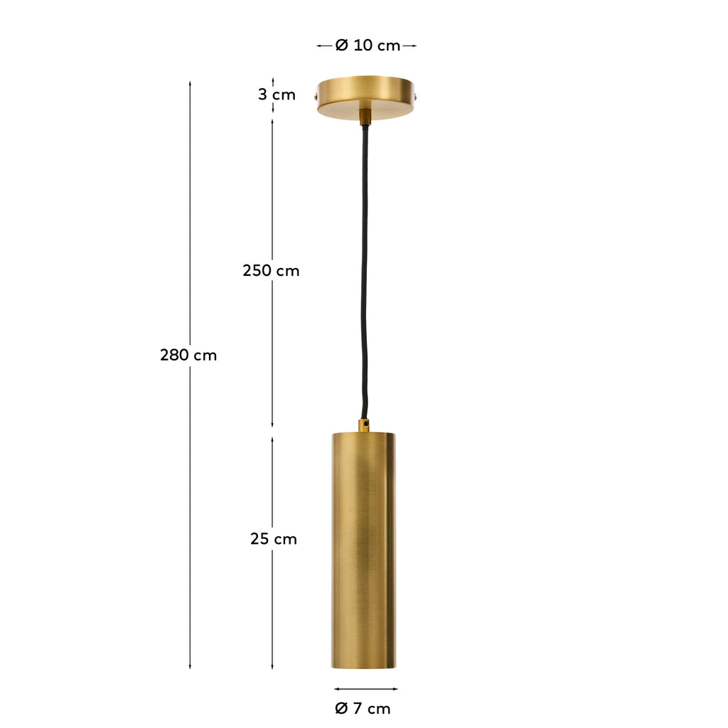 Andia aluminium ceiling lamp with gold painted finish