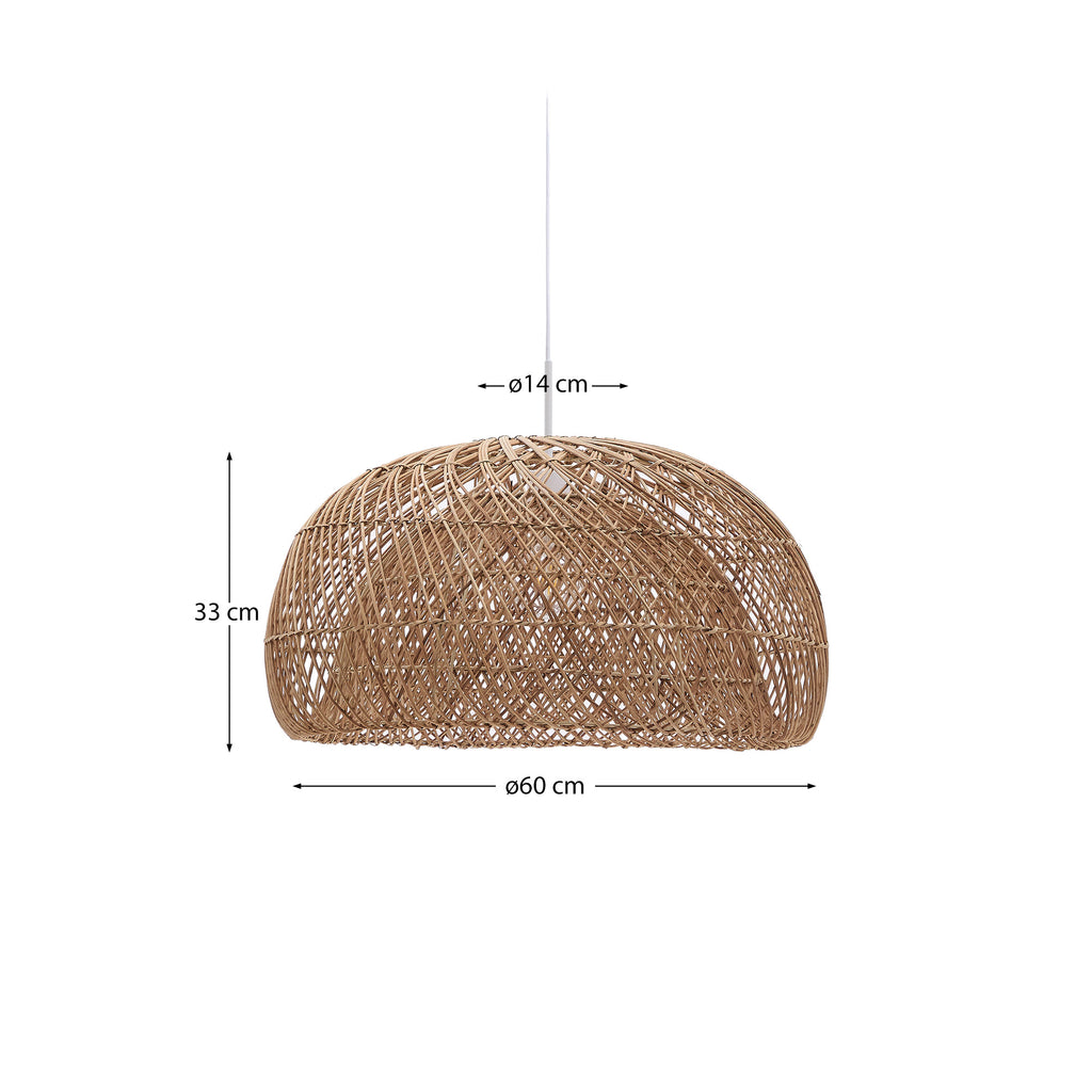 Isora rattan ceiling lamp shade with natural finish Ø60cm