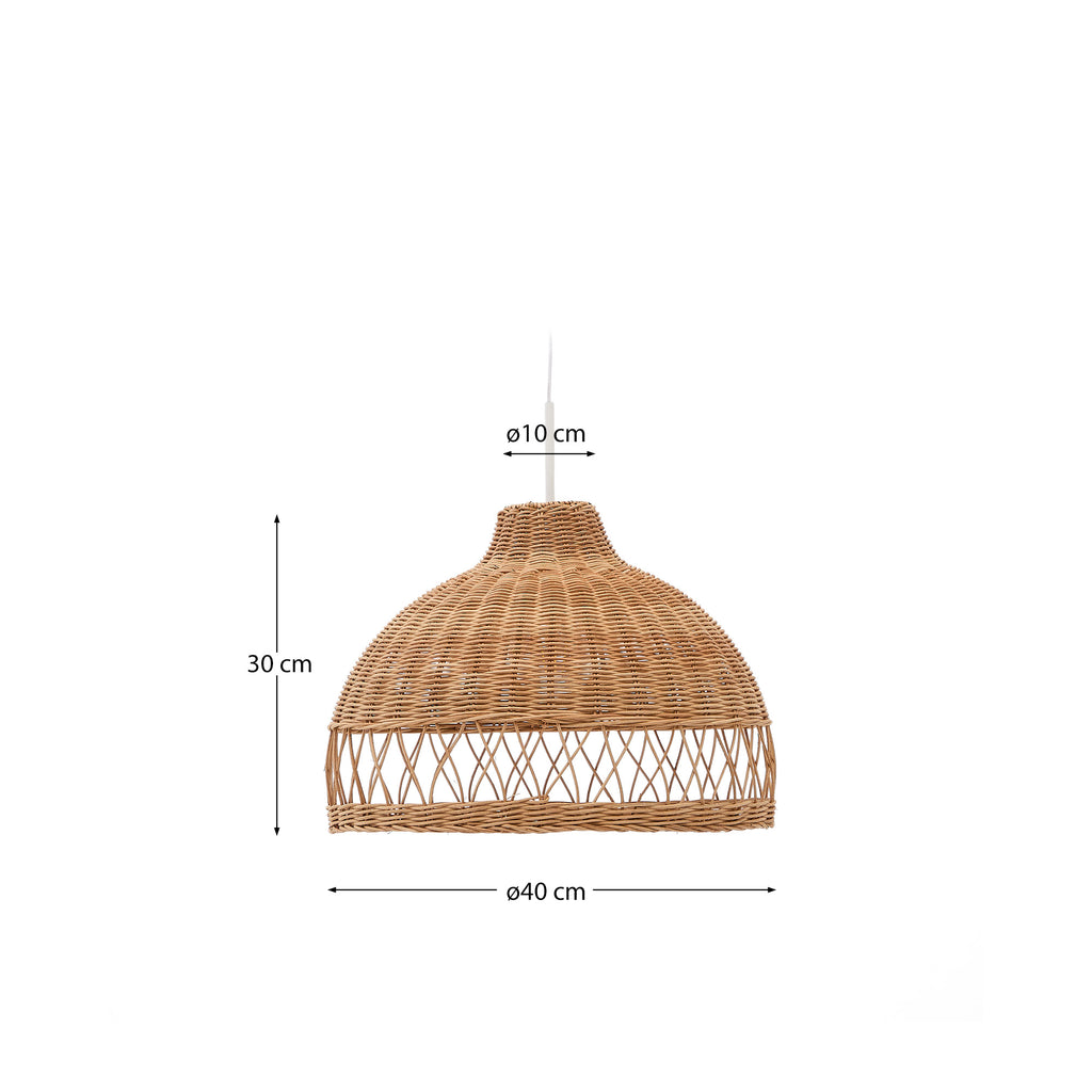 Loura rattan ceiling lamp shade with natural finish Ø40cm