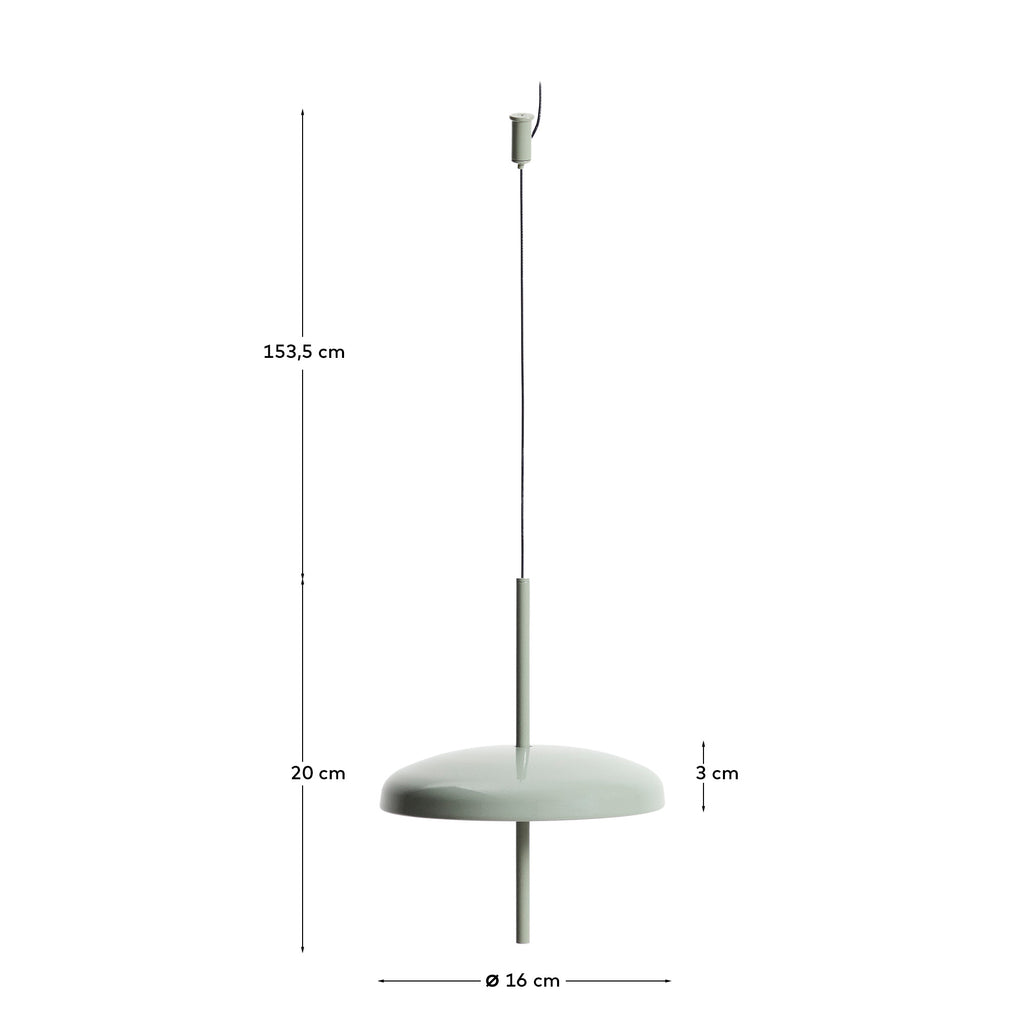 Porte light green aluminium portable ceiling lamp Ø 16 cm