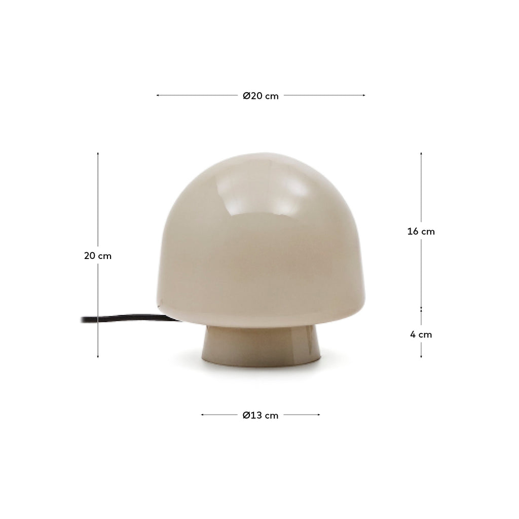 Reig grey glass table lamp