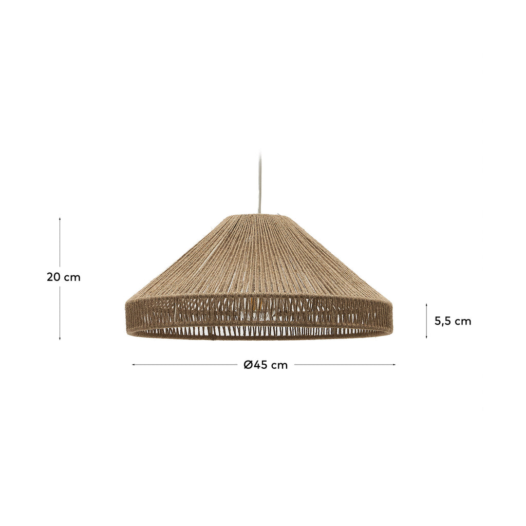Pontos ceiling lamp shade in jute with a natural finish, Ø 45 cm