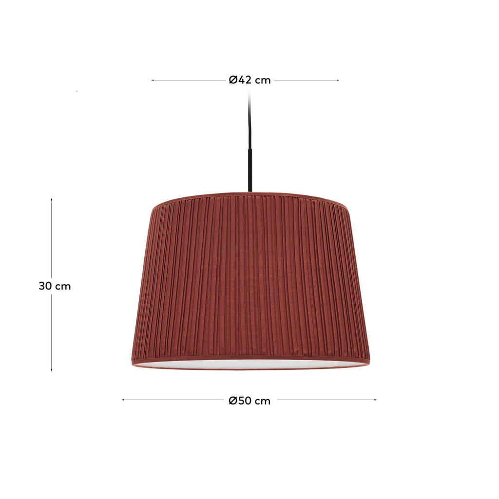 Guash ceiling lamp shade in terracotta, Ø 50 cm