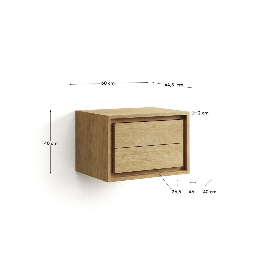 Kenta bathroom furniture in solid teak wood with a natural finish, 60 x 45 cm