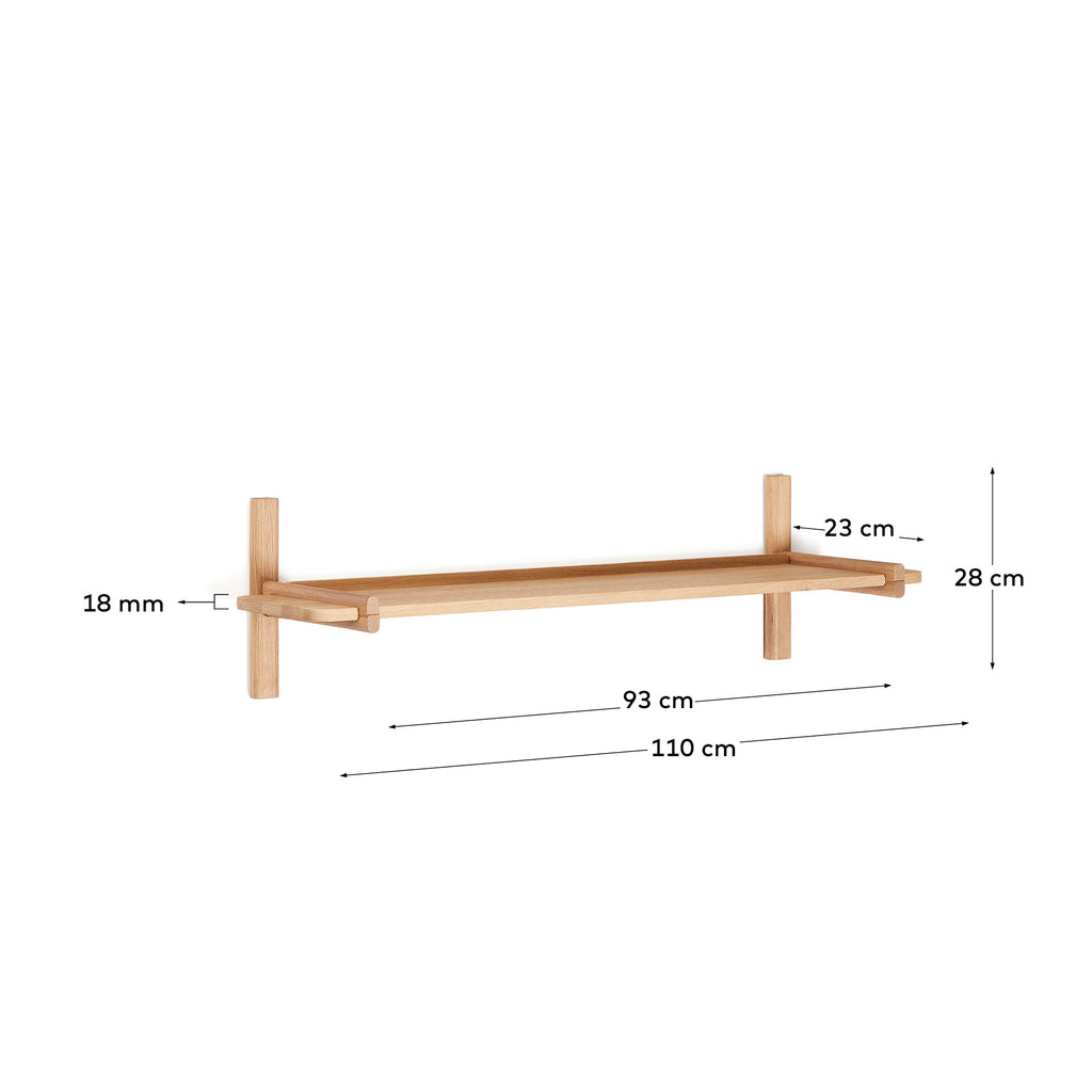 Sitra modular shelf, 1 solid oak wood shelf in a natural finish, 110 cm, FSC Mix Credit