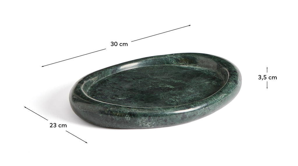 Lenorel tray in green marble 30 x 23 cm
