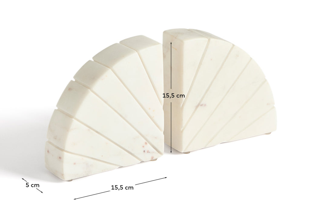 Serela bookend in white marble