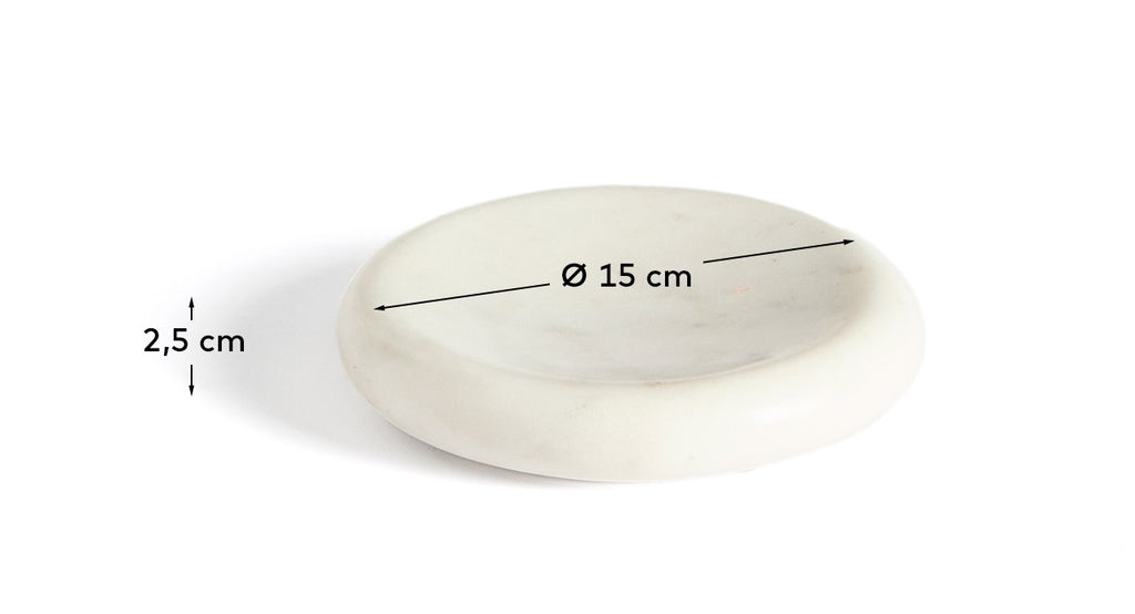 Obena tray in white marble Ø 15 cm