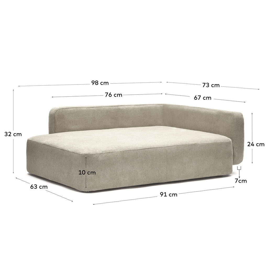 Bowie large bed for pets in beige 73 x 98 cm