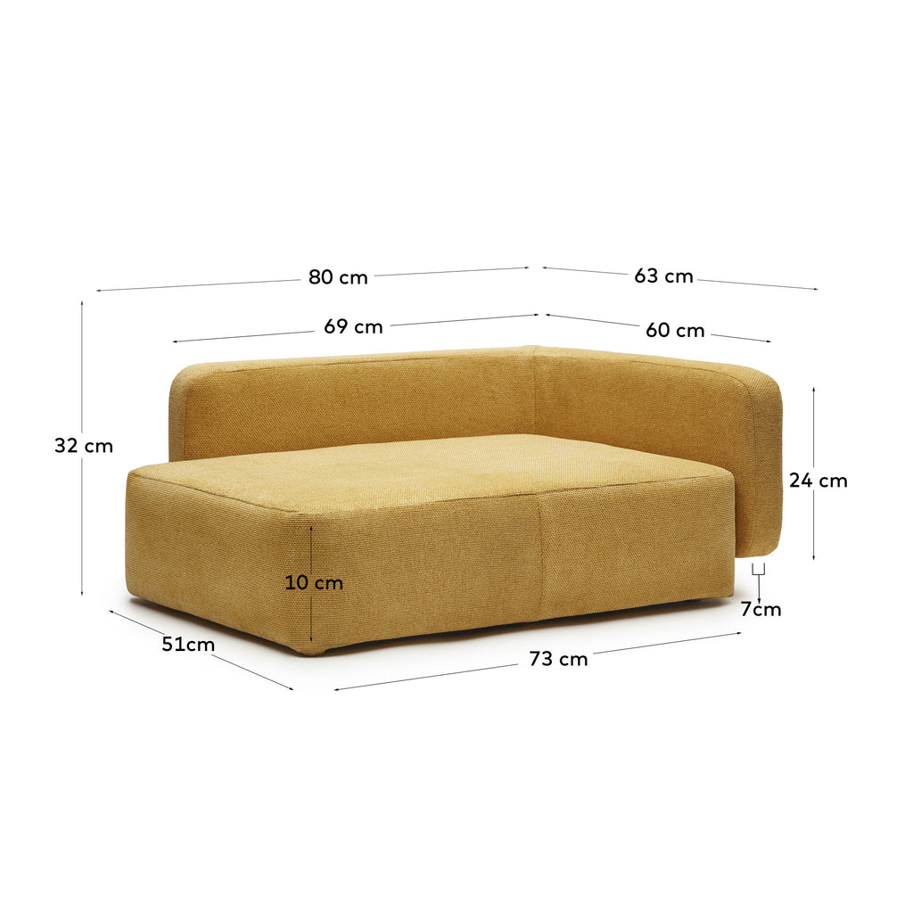 Bowie small bed for pets in mustard 63 x 80 cm