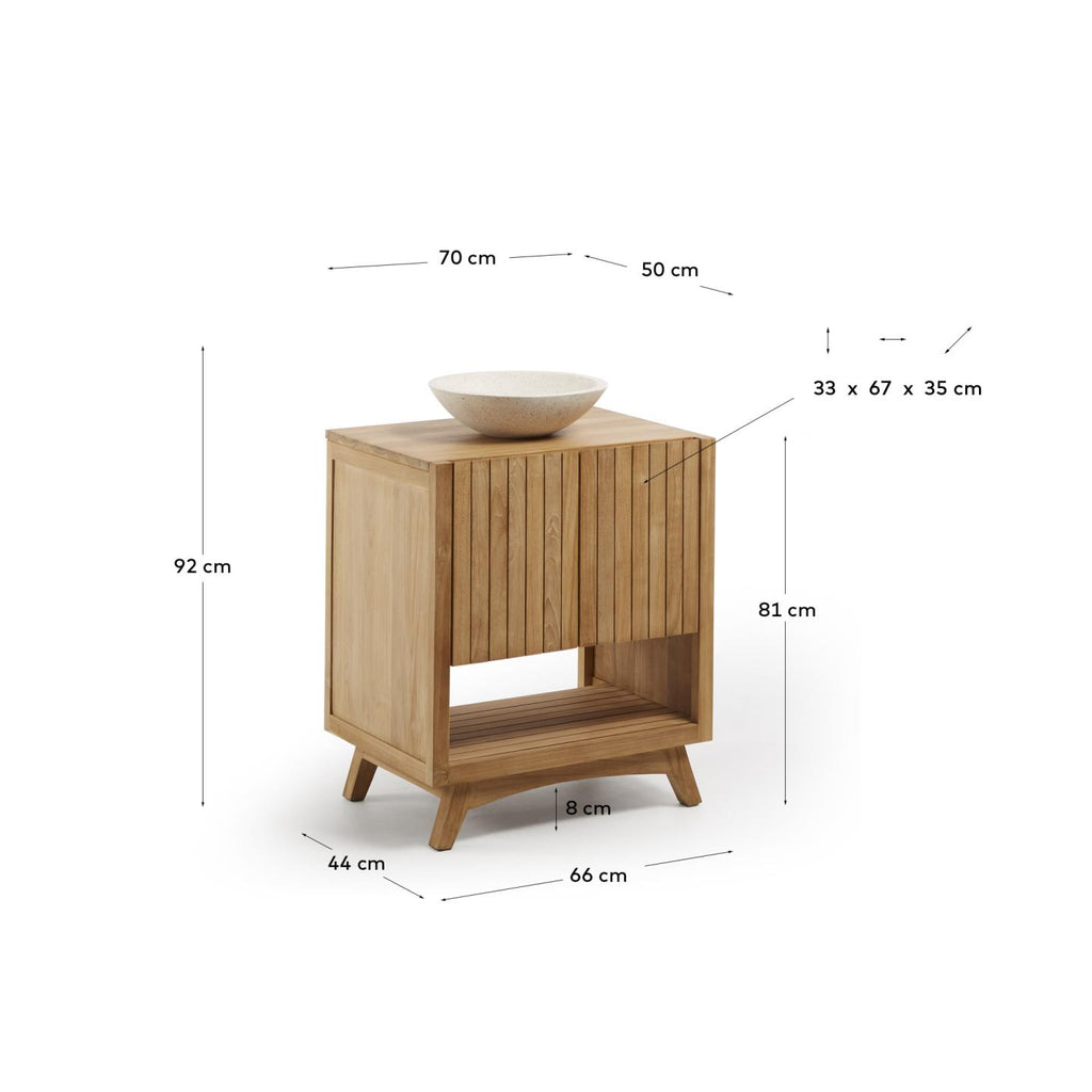 Rectangular bathroom furniture Kuveni 70 x 50 cm