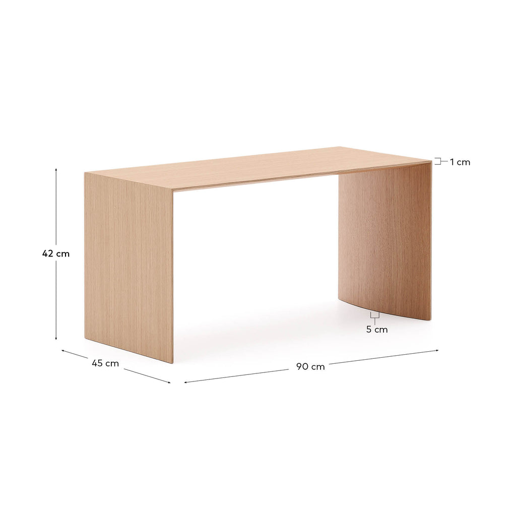 Litto oak veneer coffee table, 90 x 45 cm