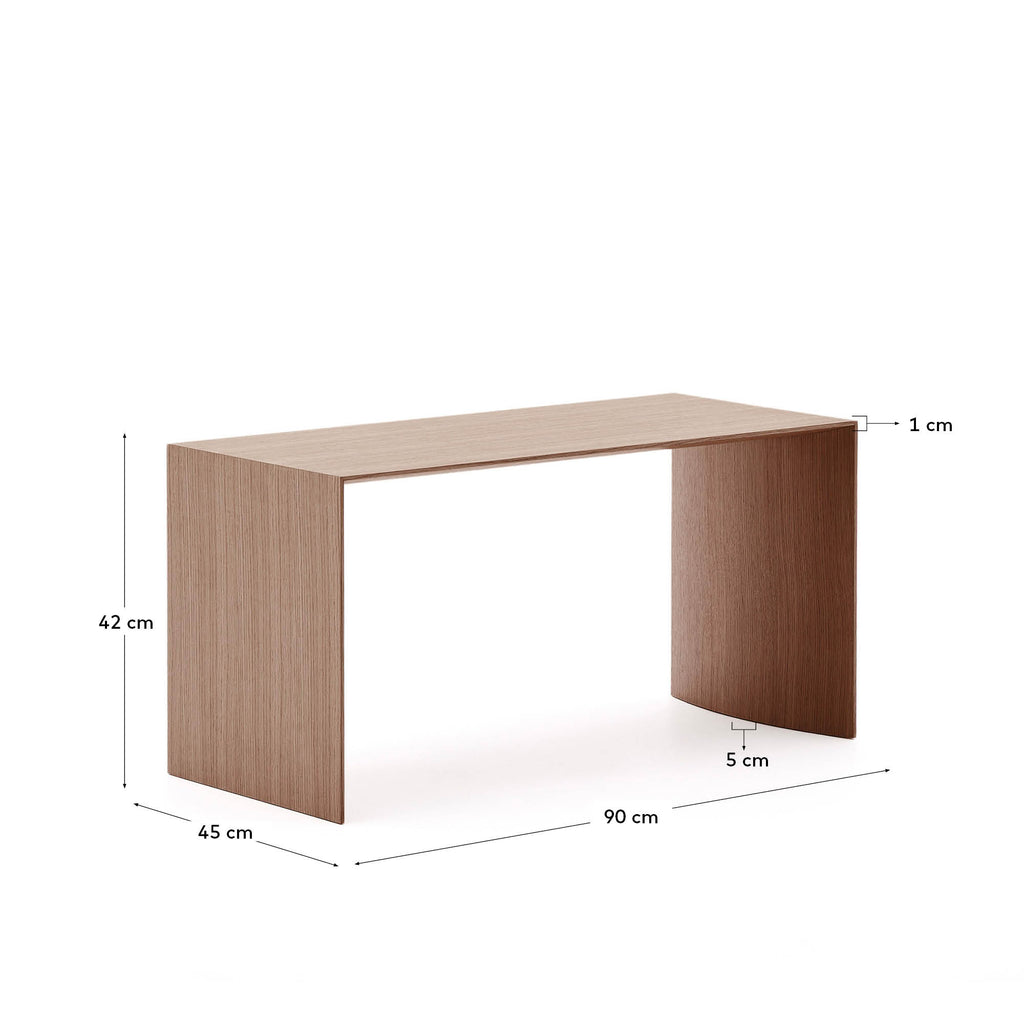 Litto walnut veneer coffee table, 90 x 45 cm
