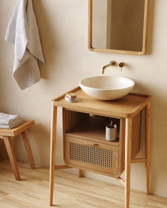 Chavela grey ceramic soap dish