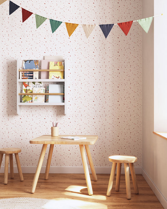 Square Dilcia kids table in solid rubber wood 55 x 55 cm
