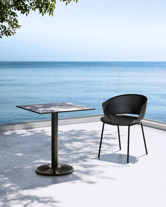 Yeray black garden chair