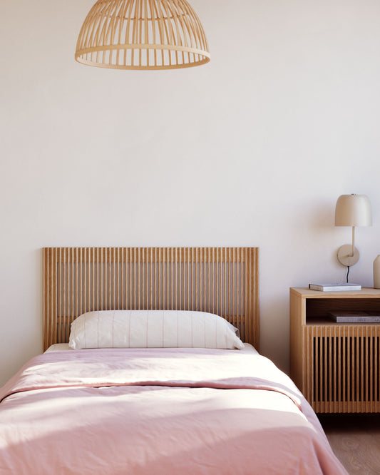 Beyla solid oak wood headboard for 90cm bed FSC 100%
