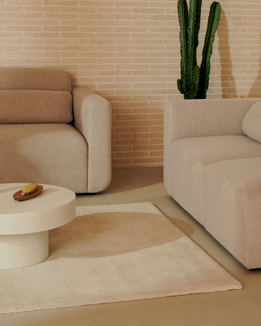 Empuries rug in white polyester, 200 x 300 cm