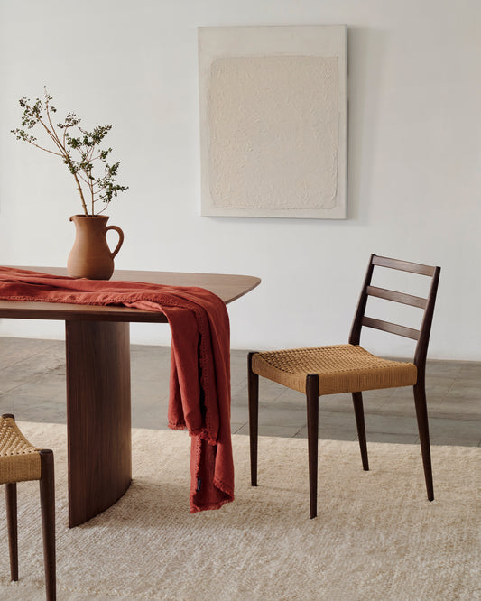 Litto table made from walnut veneer, 160 x 90 cm